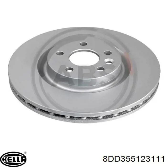 Freno de disco delantero 8DD355123111 HELLA