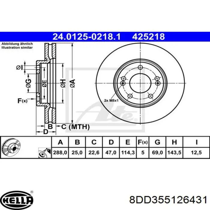Тормоз дисковый передний TRW DF6966 цена, от 57.89 USD