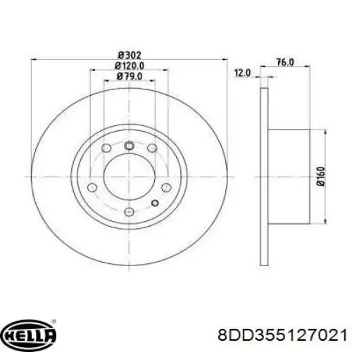 Передние тормозные диски DI0118 Japan Parts