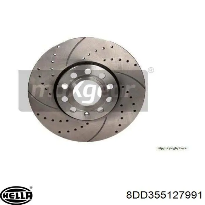 Передний тормозной диск HELLA 8DD355127991