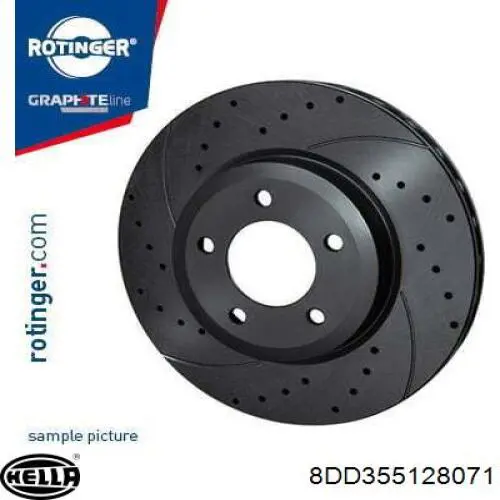 Передние тормозные диски 8DD355128071 HELLA