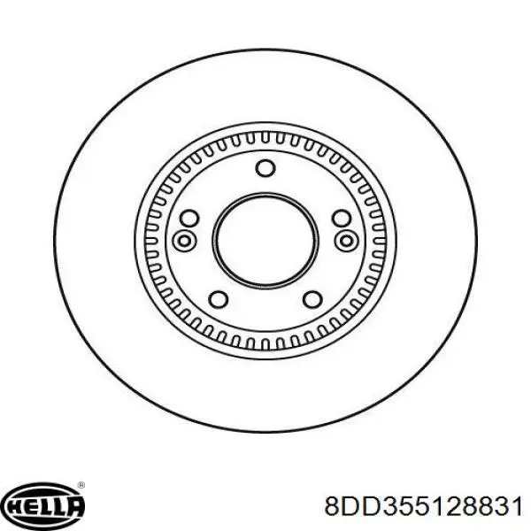 Диск гальмівний передній 8DD355128831 HELLA