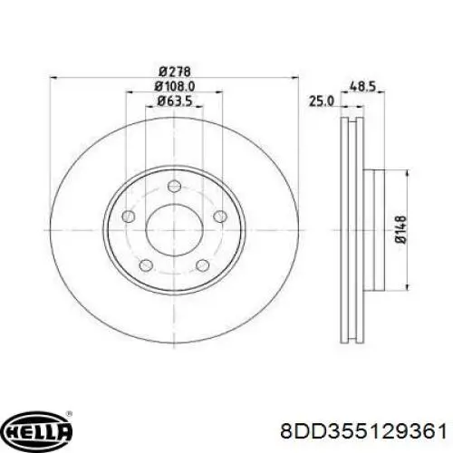 Купить 562752JC Jurid/Bendix Ротор тормозной