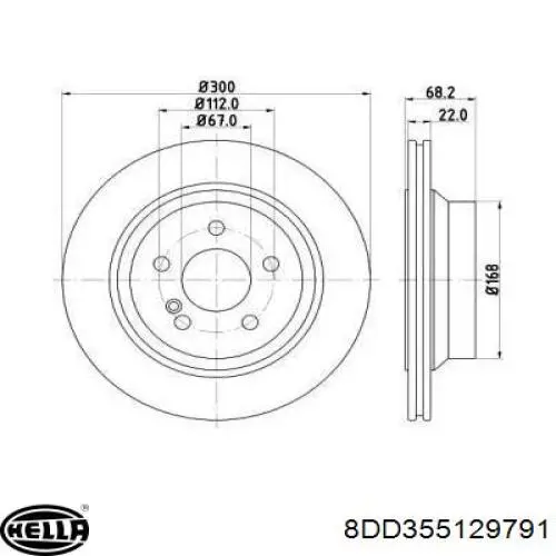 Тормозные диски 8DD355129791 HELLA