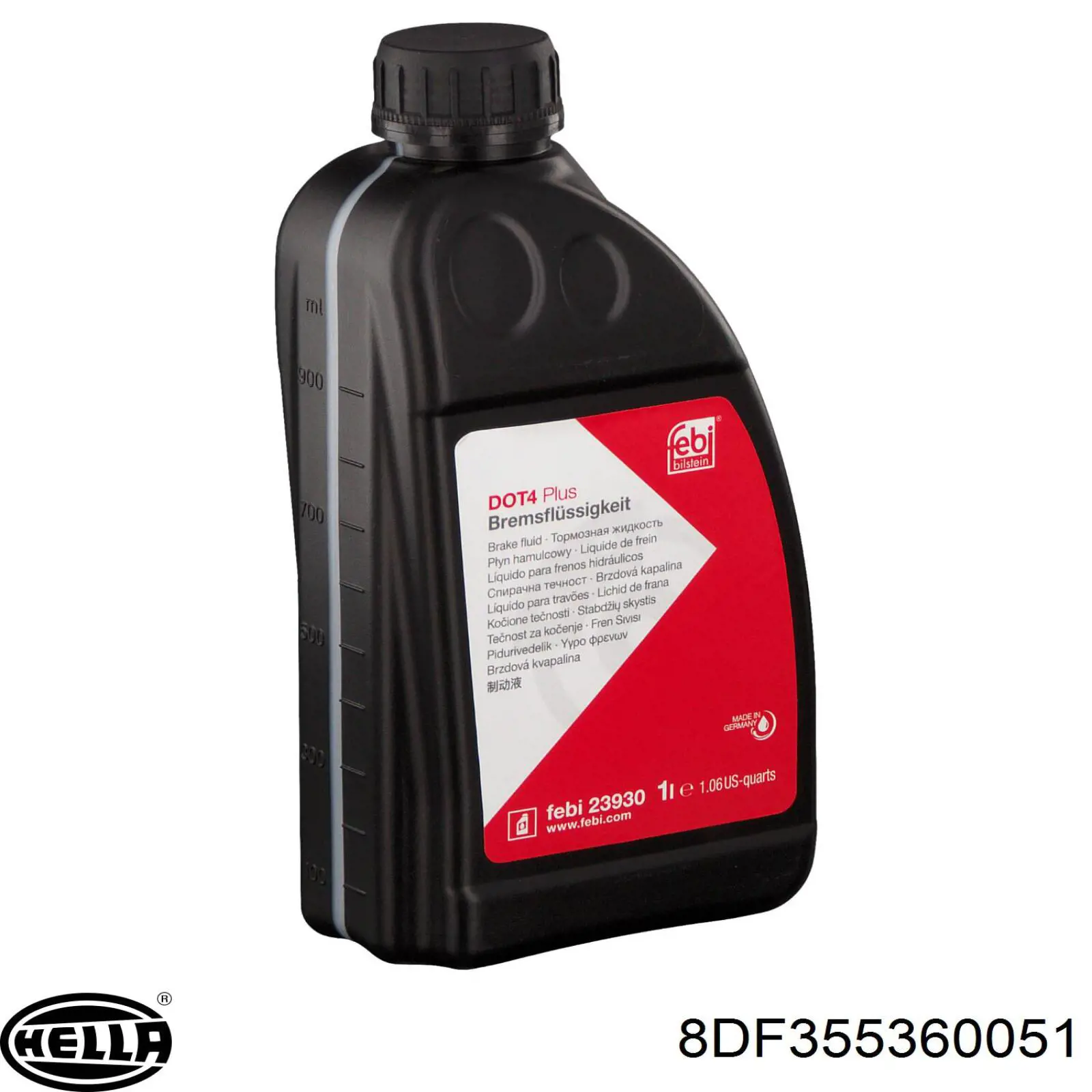Жидкость тормозная HELLA Brake Fluid LV DOT 4 1 л (8DF355360051)