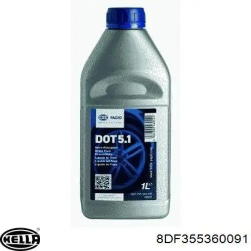 Жидкость тормозная HELLA DOT 5.1 1 л (8DF355360091)