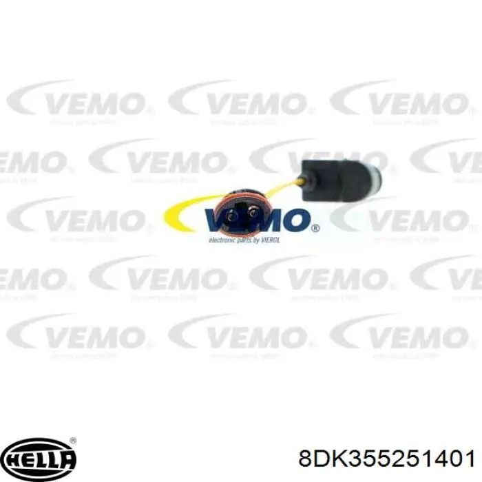 Купить 8DK355251401 HELLA Датчик износа тормозных колодок передний правый