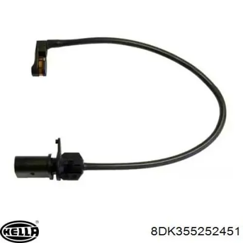 8DK355252451 HELLA sensor dianteiro de desgaste das sapatas do freio