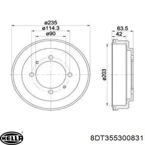 Купить 2735S ABS Тормозной барабан