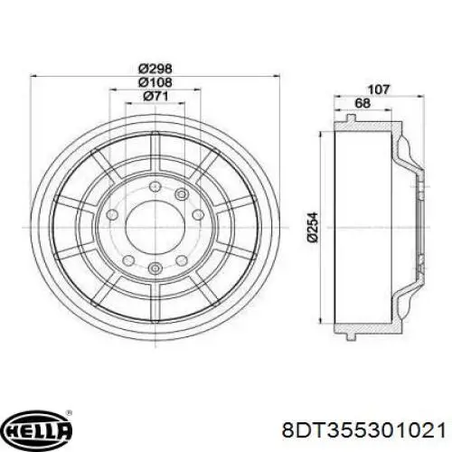 Compre 1401417180 Fiat/Alfa/Lancia Tambor do freio traseiro