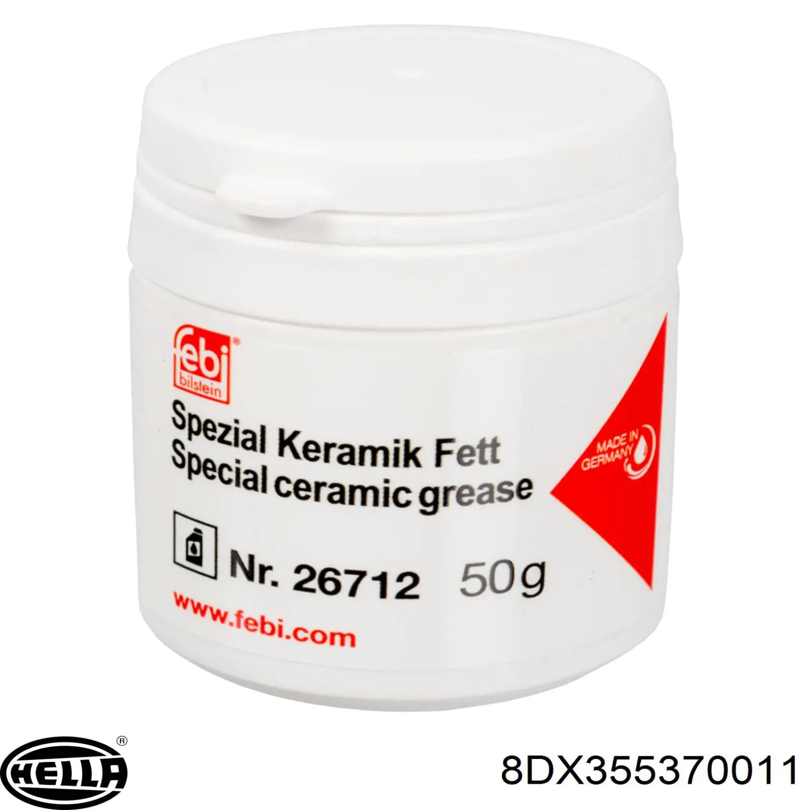 Купить 8DX355370011 HELLA Демфирующая смазка для установки тормозных колодок
