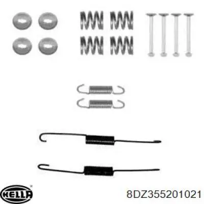 Монтажный комплект задних барабанных колодок 8DZ355201021 HELLA