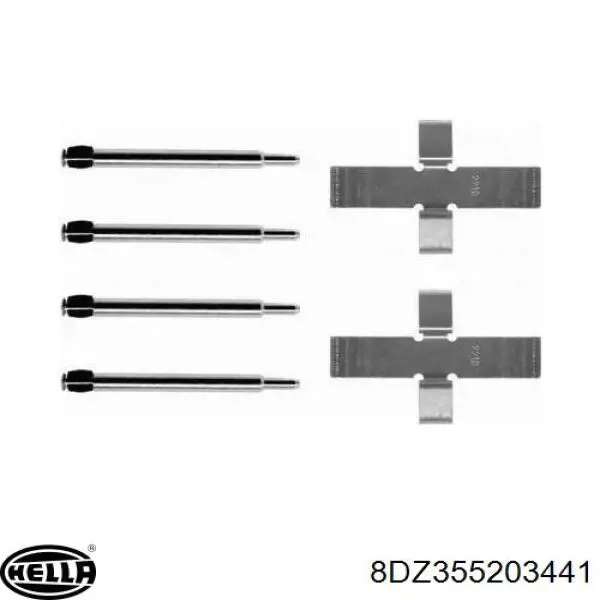 Ремкомплект тормозных колодок 8DZ355203441 HELLA