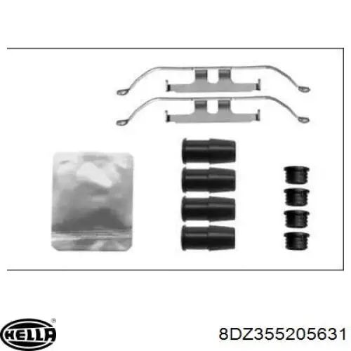 8DZ355205631 HELLA kit de reparação das sapatas do freio