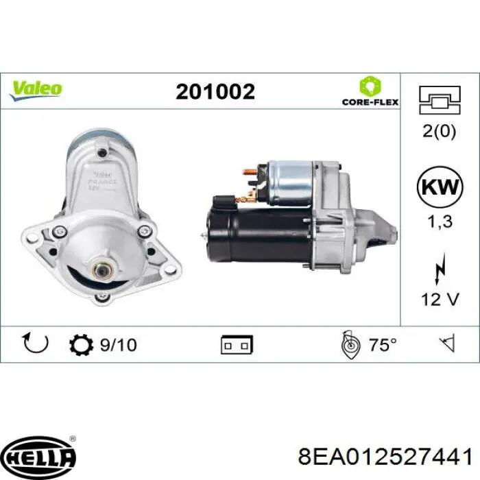 Стартер 8EA012527441 HELLA