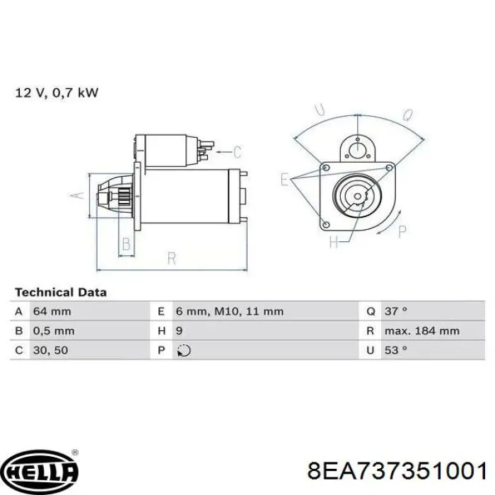 Стартер G199164A Renault (RVI)
