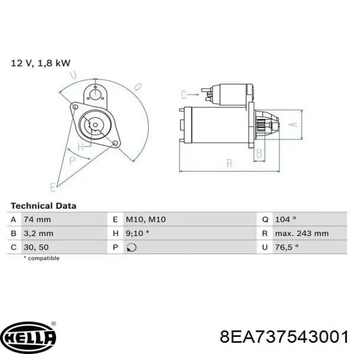 Купить 0001110132 Toyota Стартер