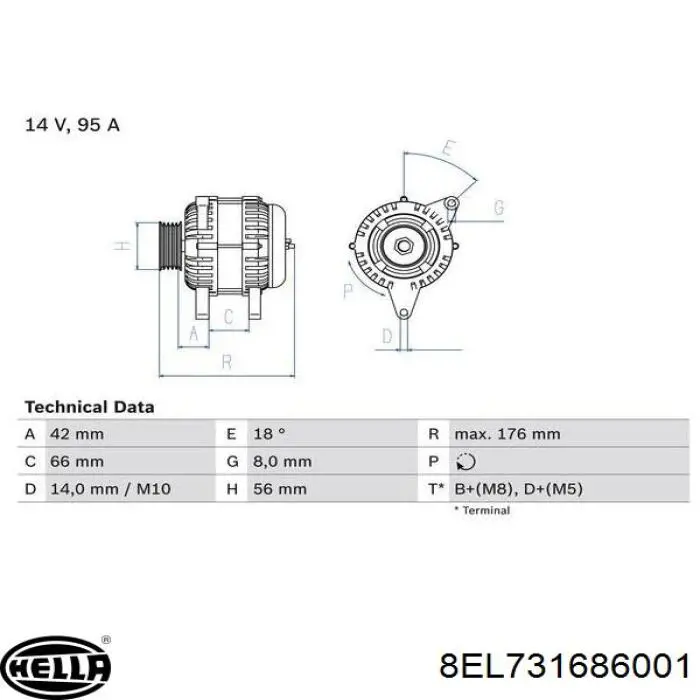 Генератор автомобиля Casco CAL15163AS