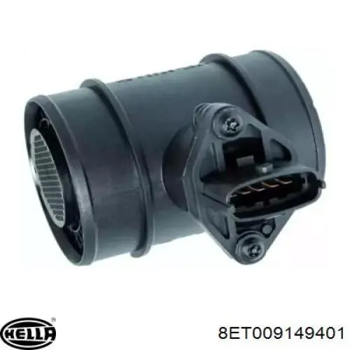 8ET 009 149-401 HELLA sensor de fluxo (consumo de ar, medidor de consumo M.A.F. - (Mass Airflow))