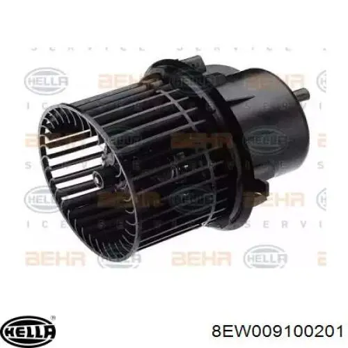Motor eléctrico, ventilador habitáculo 8EW009100201 HELLA