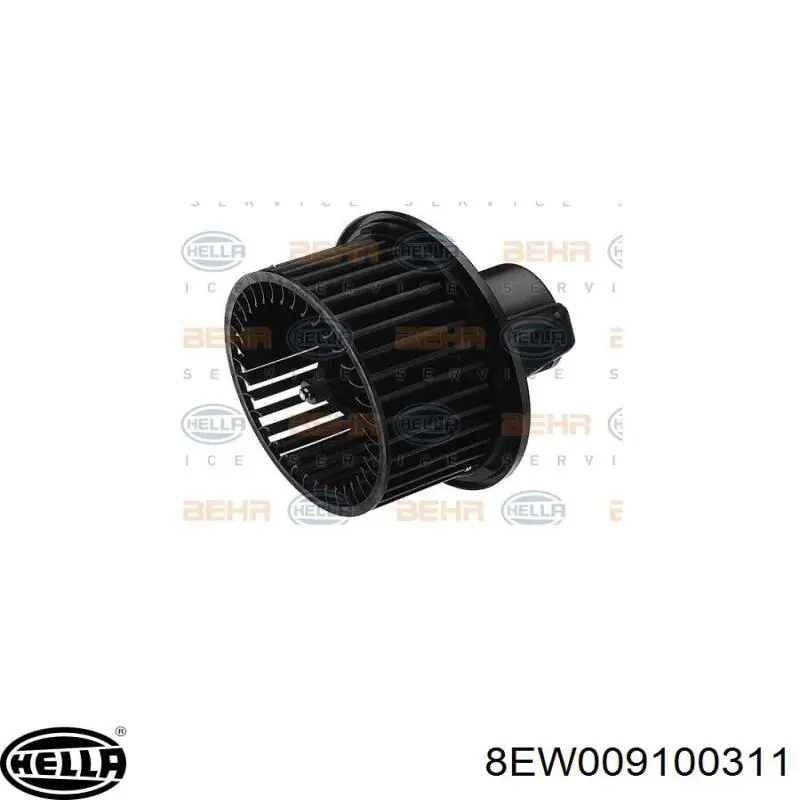 Мотор вентилятора печки (отопителя салона) HELLA 8EW009100311 цена, от 38.01 USD