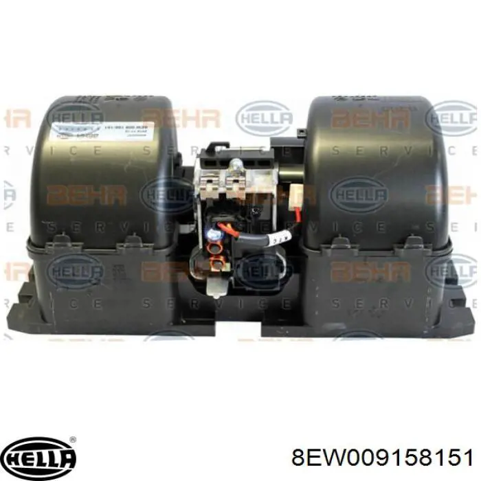 Motor eléctrico, ventilador habitáculo 8EW009158151 HELLA