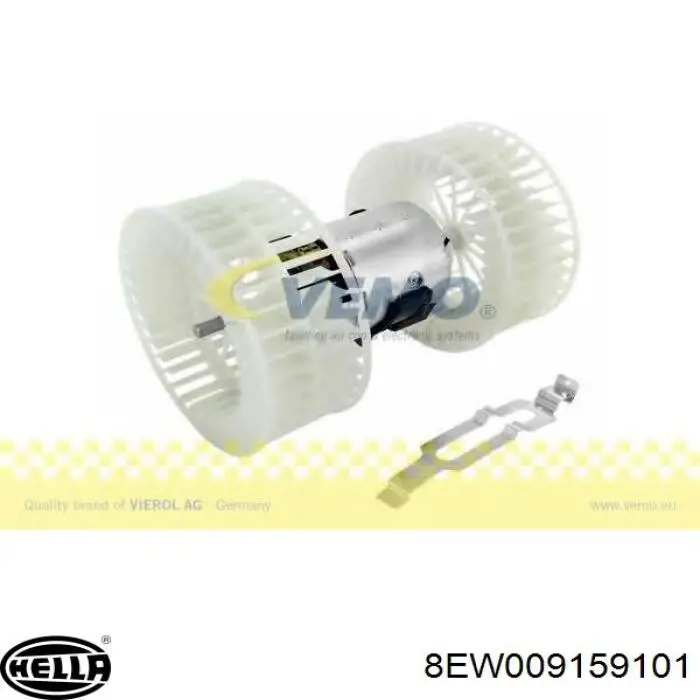 Motor eléctrico, ventilador habitáculo 8EW009159101 HELLA