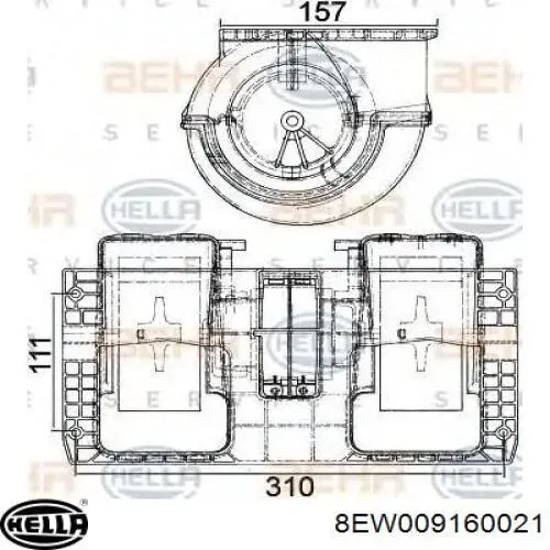 Вентилятор печки 130111116 Bosch