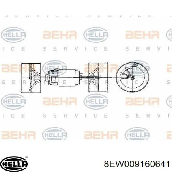 8EW009160641 HELLA Электромотор печки