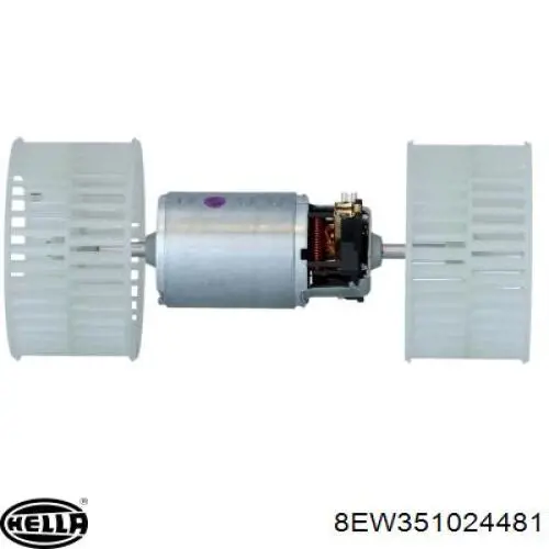 Motor eléctrico, ventilador habitáculo 8EW351024481 HELLA