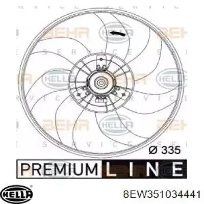 Электровентилятор охлаждения 8EW351034441 HELLA