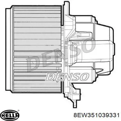 Вентилятор печки AB108000P Mahle Original