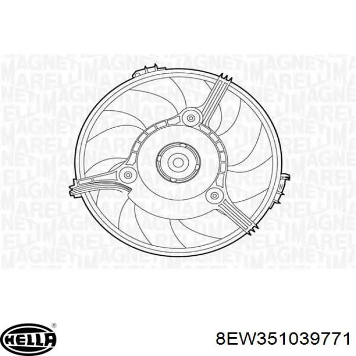 Электровентилятор охлаждения в сборе HELLA 8EW351039771 цена, от 54.82 USD