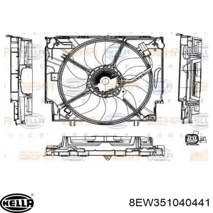 Ventilador de radiador 8EW351040441 HELLA