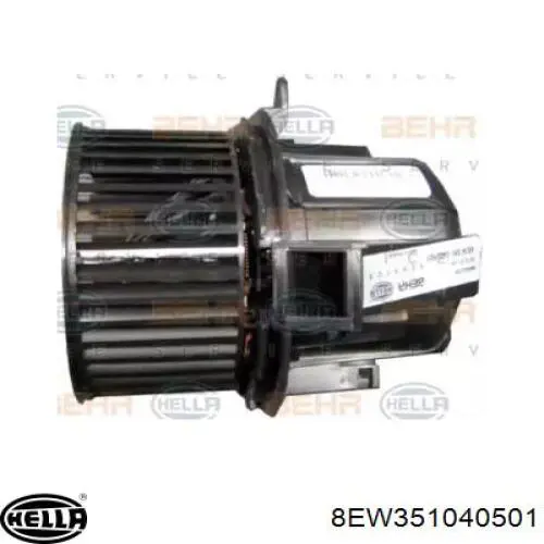 Motor eléctrico, ventilador habitáculo 8EW351040501 HELLA