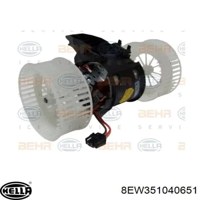 Motor eléctrico, ventilador habitáculo 8EW351040651 HELLA