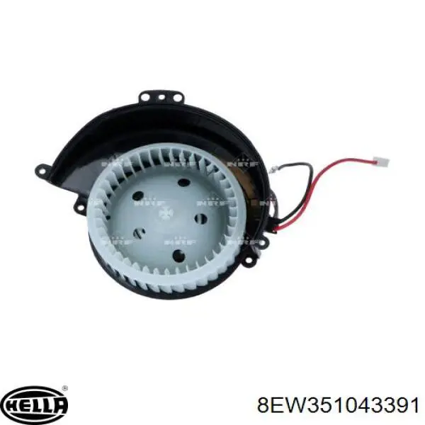 Motor eléctrico, ventilador habitáculo 8EW351043391 HELLA