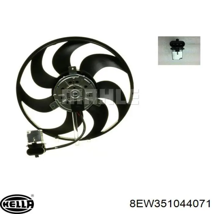 Вентилятор (крыльчатка) радиатора кондиционера HELLA 8EW351044071