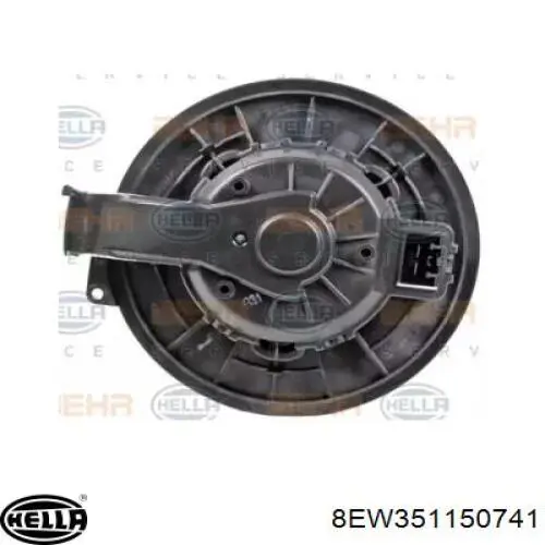 Motor eléctrico, ventilador habitáculo 8EW351150741 HELLA