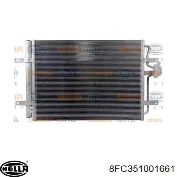 8FC351001661 HELLA radiador de aparelho de ar condicionado