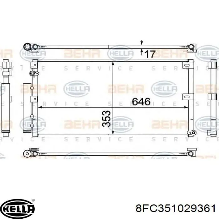 Конденсатор кондиционера Renault (RVI) 5010514383 цена, от 105.87 USD