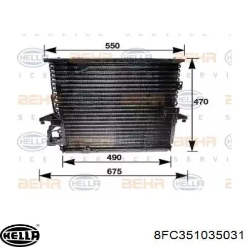 Радиатор кондиционера Бмв 3 E36 (BMW 3)