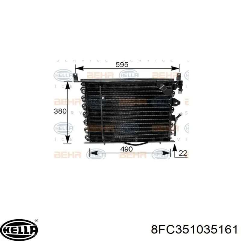 8FC351035161 HELLA радиатор кондиционера