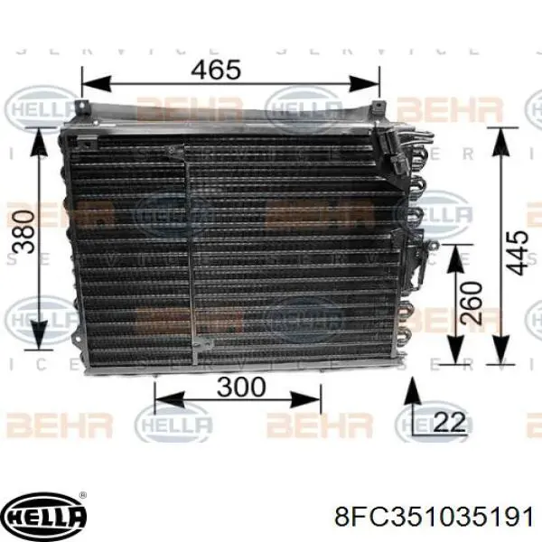 8FC351035191 HELLA радиатор кондиционера