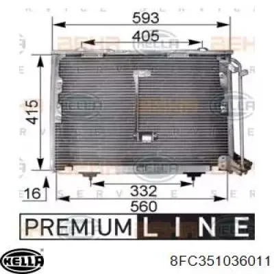 Радиатор кондиционера 8FC351036011 HELLA