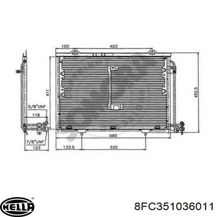 Радиатор кондиционера 602260 Hart