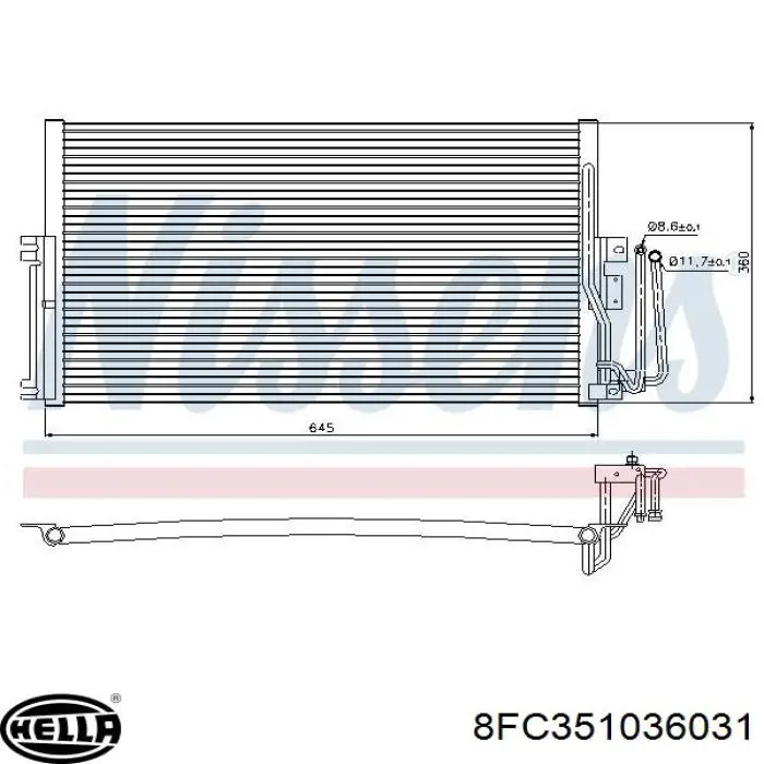 Радиатор кондиционера BC210 Magneti Marelli