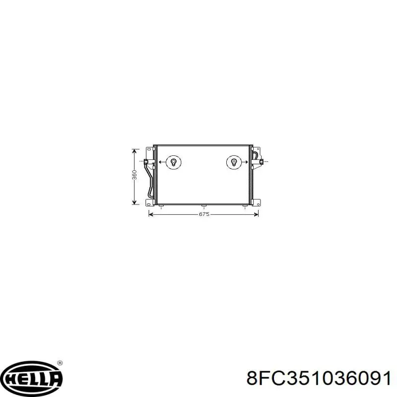 Радиатор кондиционера 8FC351036091 HELLA