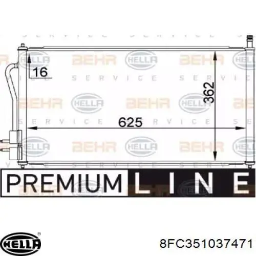 Радиатор кондиционера 8FC351037471 HELLA