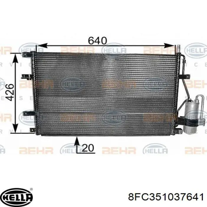 8FC351037641 HELLA радиатор кондиционера